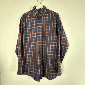 Viyella Patrick James Plaid Shirt Mens Medium Wool Blend Button Down Long Sleeve